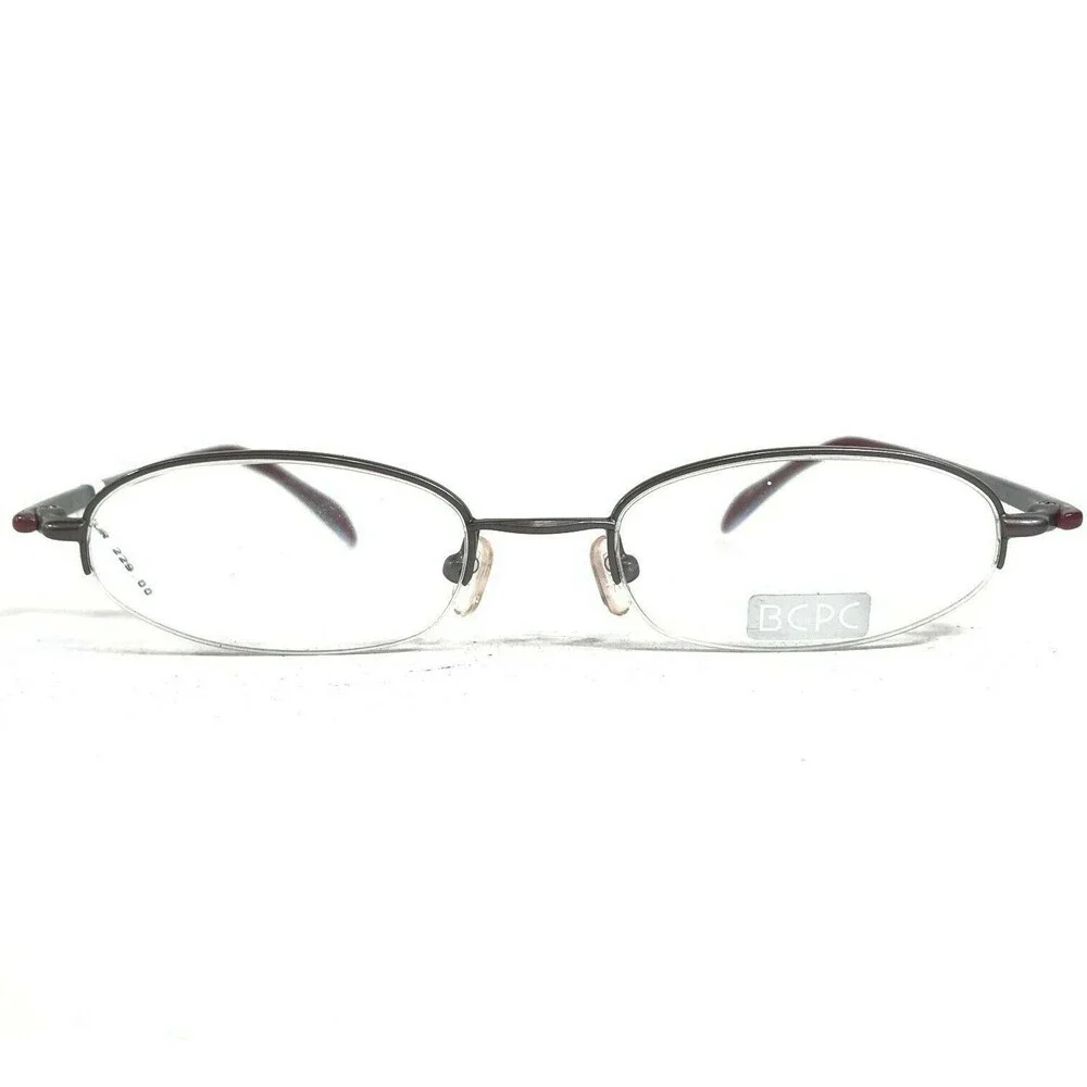 BCPC BP-179 COL.19 Eyeglasses Frames Gray Purple Round Oval Half Rim 48-18-132